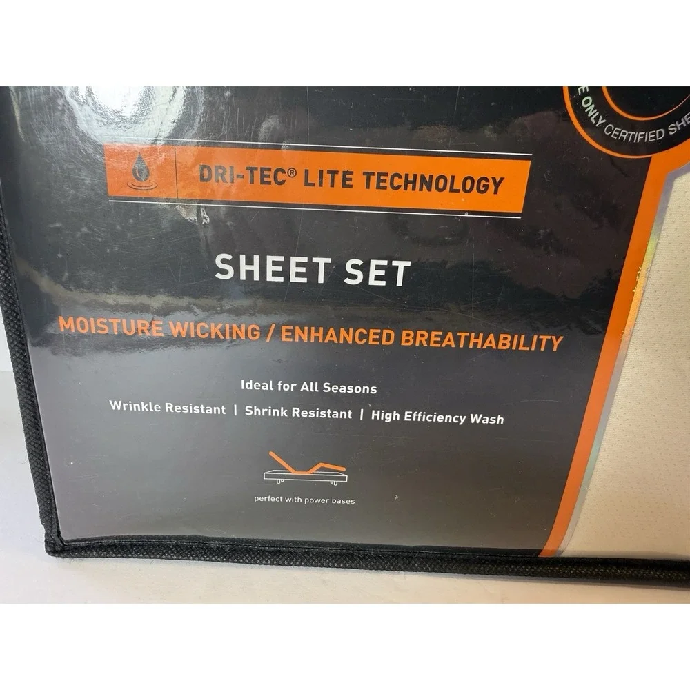 Bedgear Dri Tec Temperature Regulating Sheet Set - Split Cal King New